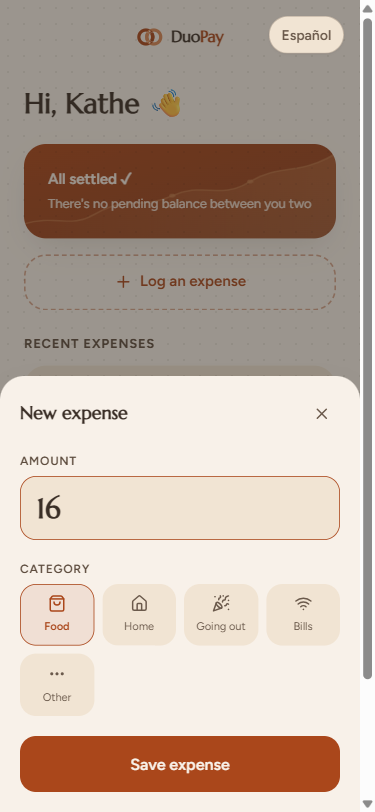 Log it in 2 taps